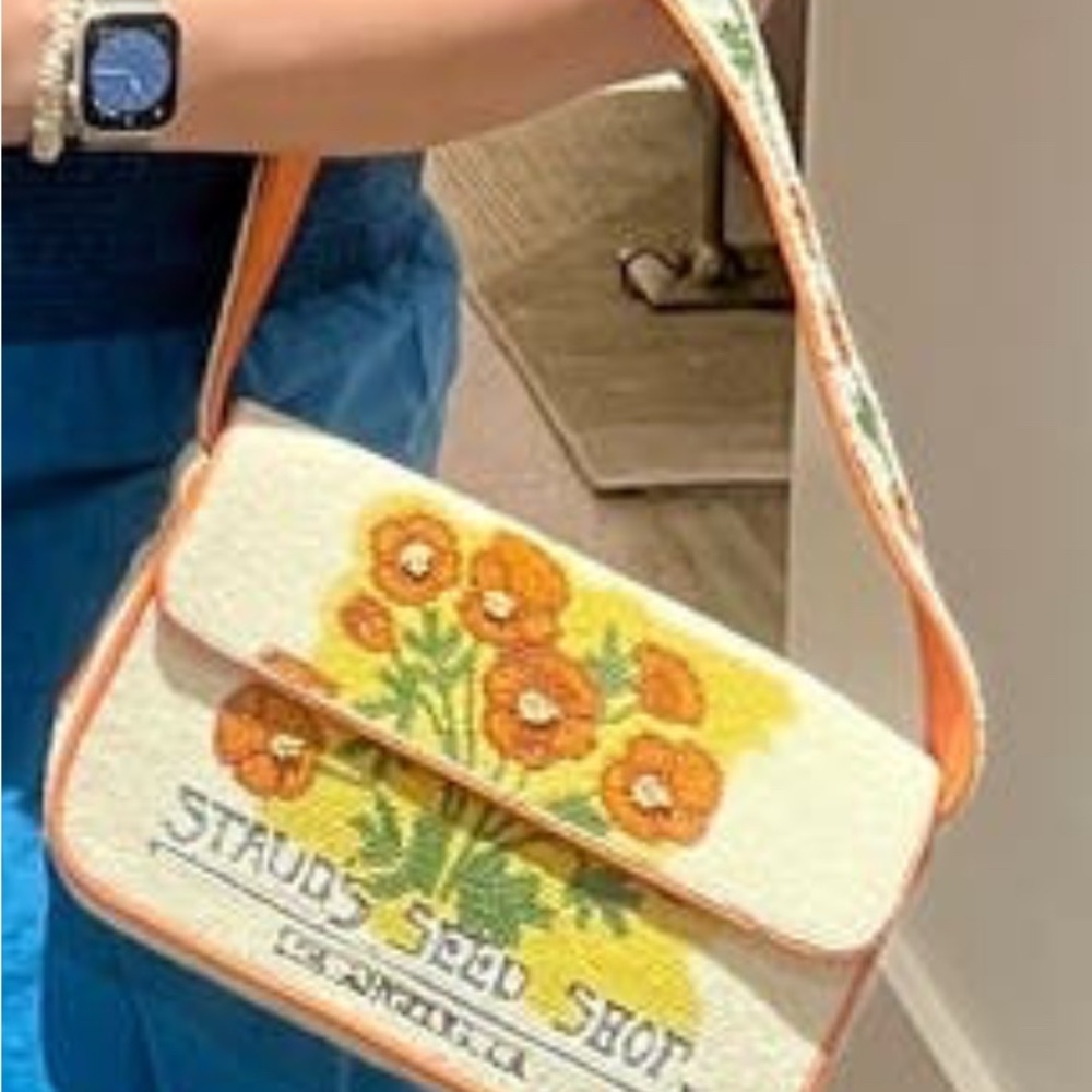 STAUD Tommy California Poppy Beaded Bag - Picture 8 of 9